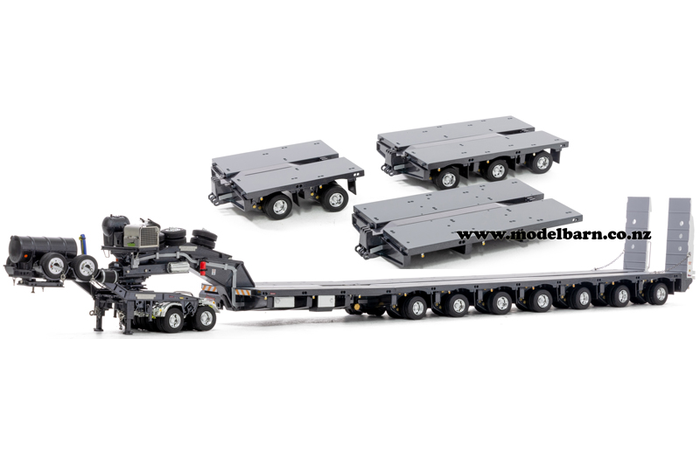 1/50 Drake 2x8 Dolly & 12x8 Steerable Low Loader Trailer (Gunmetal Grey)