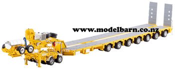 1/50 Drake 2x8 Dolly & 7x8 Steerable Low Loader Trailer (Chrome Yellow)-trailers,-containers-and-access.-Model Barn