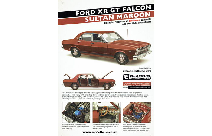 Classic Carlectables Ford XR Falcon GT Sedan (maroon) Poster