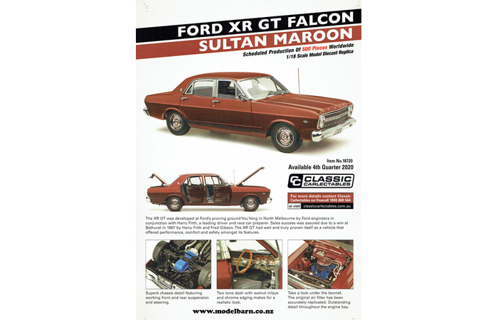 Classic Carlectables Ford XR Falcon GT Sedan (maroon) Poster