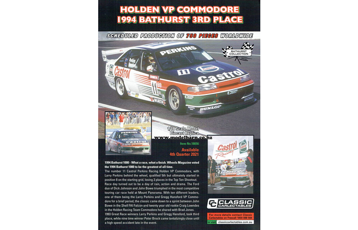 Classic Carlectables Holden VP Commodore "Perkins/Hansford" Poster