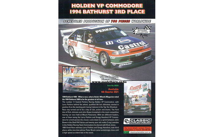 Classic Carlectables Holden VP Commodore "Perkins/Hansford" Poster