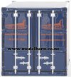 1/50 20ft Metal Shipping Container "Drake" (orange & blue)