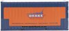 1/50 20ft Metal Shipping Container "Drake" (orange & blue)