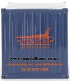 1/50 20ft Metal Shipping Container "Drake" (orange & blue)