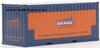 1/50 20ft Metal Shipping Container "Drake" (orange & blue)