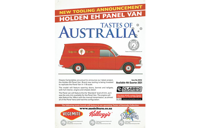 Classic Carlectables Holden EH Panel Van "Arnotts" Poster
