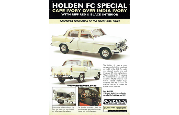 Classic Carlectables Holden FC Special Sedan (Ivory) Poster