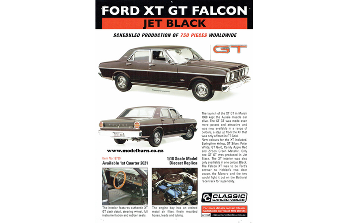 Classic Carlectables Ford XT Falcon GT (Jet Black) Poster