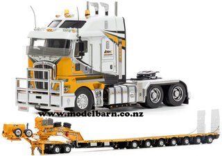 1/50 Kenworth K200 2.8m Prime Mover with Drake 2x8 Dolly & 7x8 Low Loader "Big Hill Cranes"-trucks-and-trailers-Model Barn