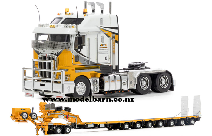 1/50 Kenworth K200 2.8m Prime Mover with Drake 2x8 Dolly & 7x8 Low Loader "Big Hill Cranes"