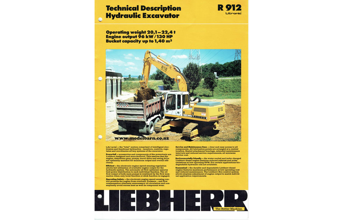 Liebherr R914 Excavator Sales Brochure