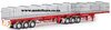 1/50 Freighter Flat Top B-Double Trailer Set (red, used)