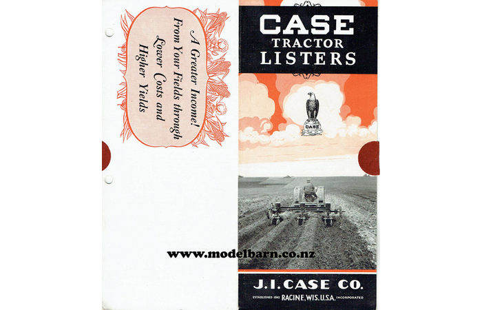 Case Tractor Listers Sales Brochure 1930