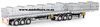 1/50 Freighter Flat Top B-Double Trailer Set (white & black)