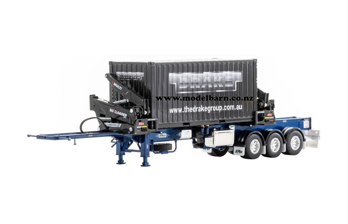 1/50 O'Phee Boxloader Side Loader Trailer with Container (blue)