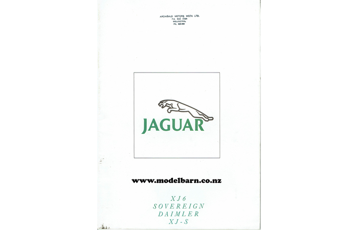 Jaguar & Daimler XJ6 & XJS Cars Sales Brochure 1990