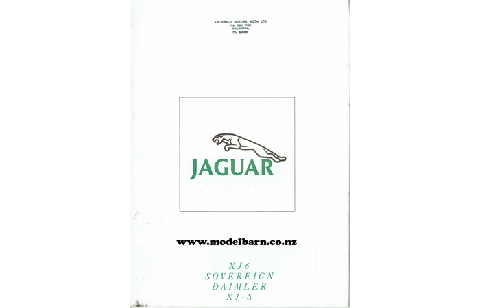 Jaguar & Daimler XJ6 & XJS Cars Sales Brochure 1990