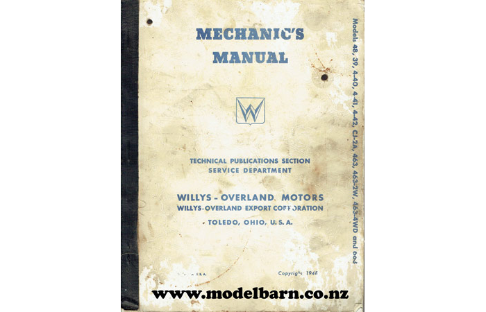 Willys Overland Mechanics Manual 1948 Book