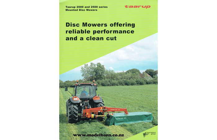 Taarup 2000 & 2500 Series Mounted Disc Mowers Sales Brochure