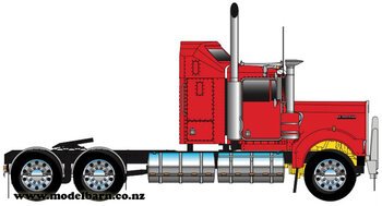 1/50 Kenworth W900 Aerodyne Prime Mover (Rosso Red)-trucks-and-trailers-Model Barn