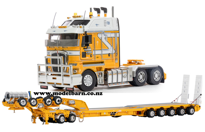 1/50 Kenworth K200 2.8m with Drake 2x8 Dolly & 5x8 Low Loader Trailer "TJ Clark"