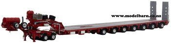 1/50 Drake 2x8 Dolly & 7x8 Steerable Trailer (Rosso Red)-trucks-and-trailers-Model Barn
