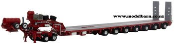 1/50 Drake 2x8 Dolly & 7x8 Steerable Trailer (Rosso Red)-trailers-Model Barn