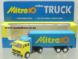 Mitre 10 Truck with Semi Trailer (yellow & blue, 207mm)-other-trucks-Model Barn