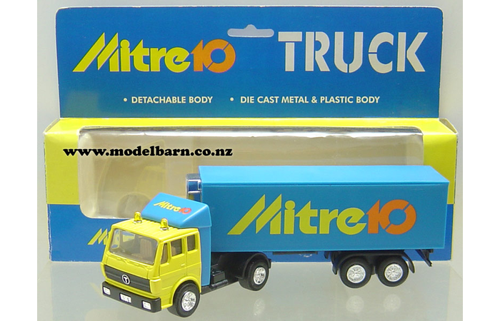 Mitre 10 Truck with Semi Trailer (yellow & blue, 207mm)