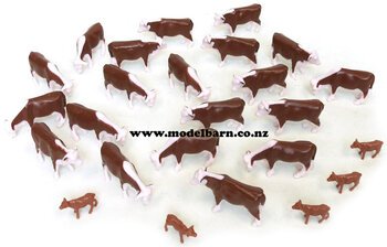 1/64 Hereford Cattle Set (bag of 25)-other-items-Model Barn