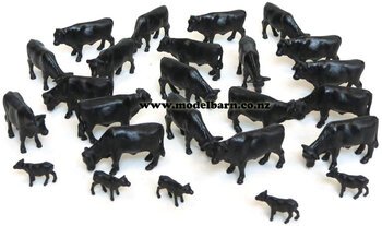 1/64 Angus Cattle Set (bag of 25)-other-items-Model Barn