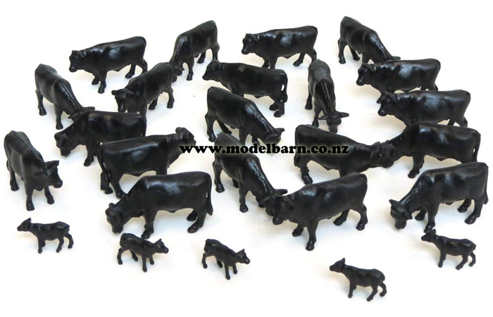 1/64 Angus Cattle Set (bag of 25)