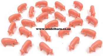 1/64 Pink Pigs Set (bag of 25)-animals-and-figurines-Model Barn