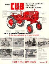 McCormick Farmall Cub Tractor Sales Brochure Poster New Laminated-international-Model Barn