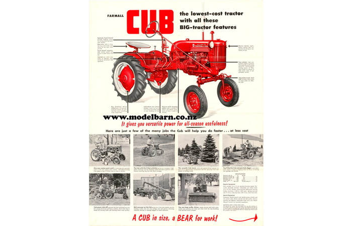 McCormick Farmall Cub Tractor Sales Brochure Poster New Laminated