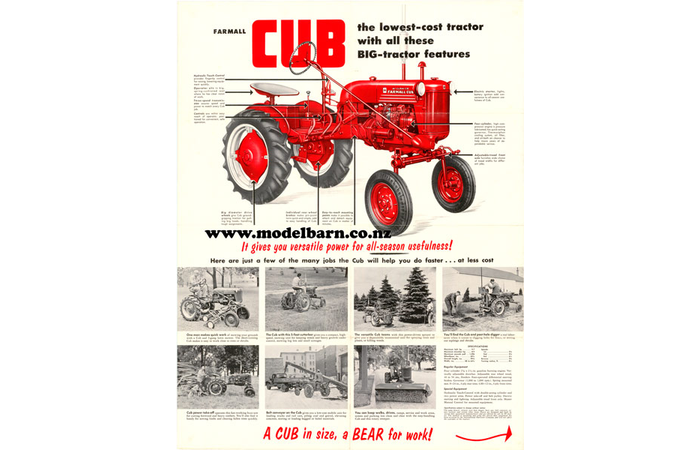 McCormick Farmall Cub Tractor Sales Brochure Poster New Laminated