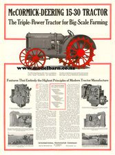 McCormick-Deering 15-30 Tractor Sales Brochure Poster New Laminated-international-Model Barn