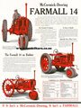 McCormick-Deering Farmall F-14 Tractor Sales Brochure Poster New Laminated