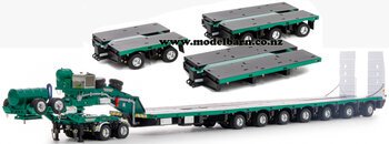 1/50 Drake 2x8 Dolly & 12x8 Steerable Low Loader Trailer (Metallic Green)-trailers-Model Barn