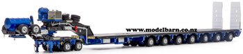 1/50 Drake 2x8 Dolly & 7x8 Steerable Trailer (Blue/Grey)-trucks-and-trailers-Model Barn