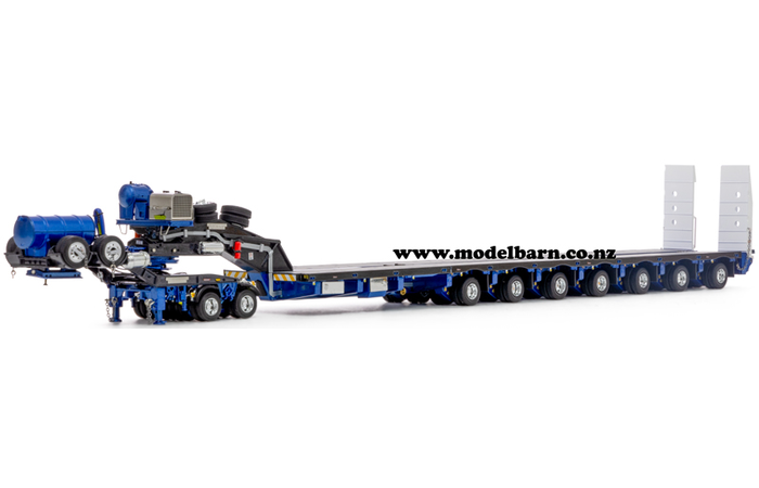 1/50 Drake 2x8 Dolly & 7x8 Steerable Trailer (Blue/Grey)