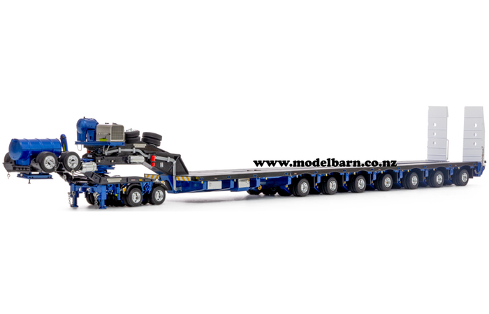 1/50 Drake 2x8 Dolly & 7x8 Steerable Trailer (Blue/Grey)