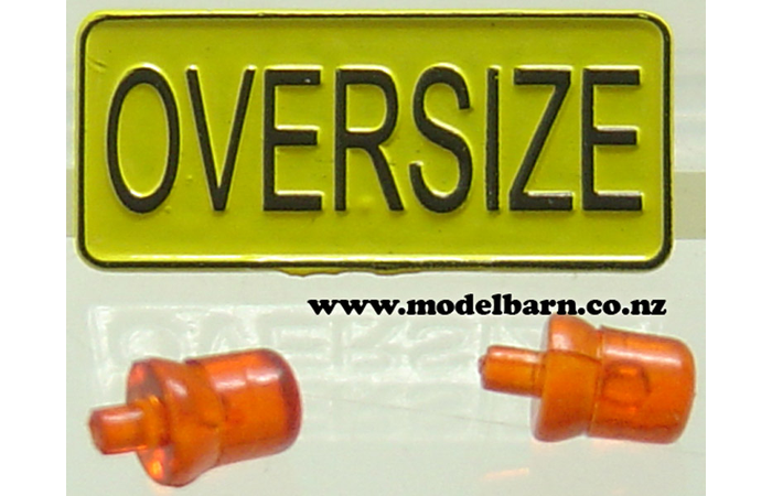 1/50 Oversize Sign & Beacons Lights (2) for Kenworth K100G 