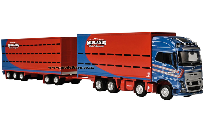 1/64 Volvo FH16-700 Stock Truck & 5-Axle Trailer "Midlands Rural Transport"