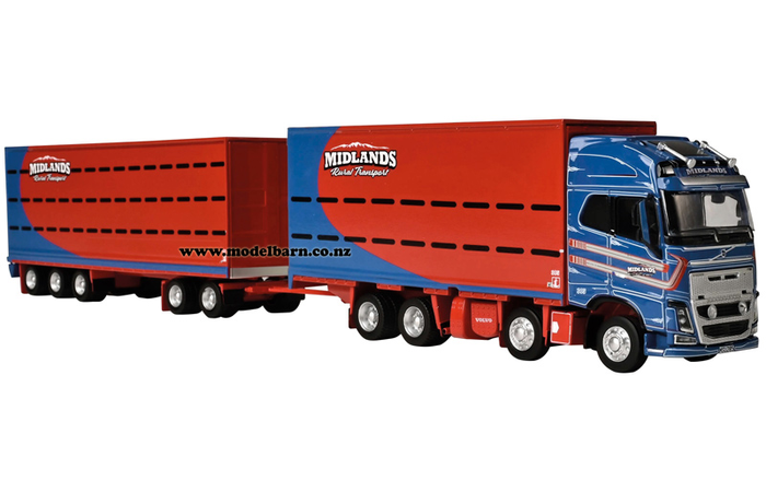 1/64 Volvo FH16-700 Stock Truck & 5-Axle Trailer "Midlands Rural Transport"