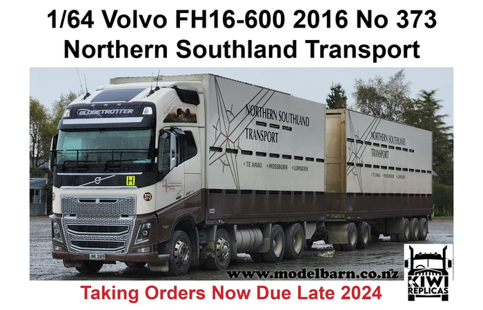 1/64 Volvo FH16-600 Stock Truck & 5-Axle Trailer "Northern Southland Transport"