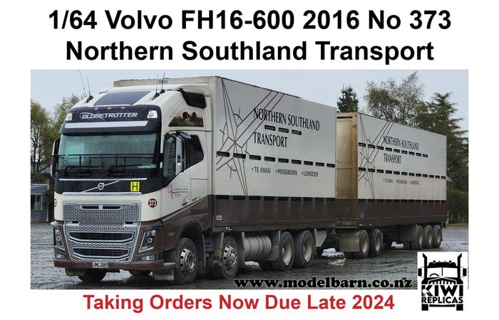 1/64 Volvo FH16-600 Stock Truck & 5-Axle Trailer "Northern Southland Transport"