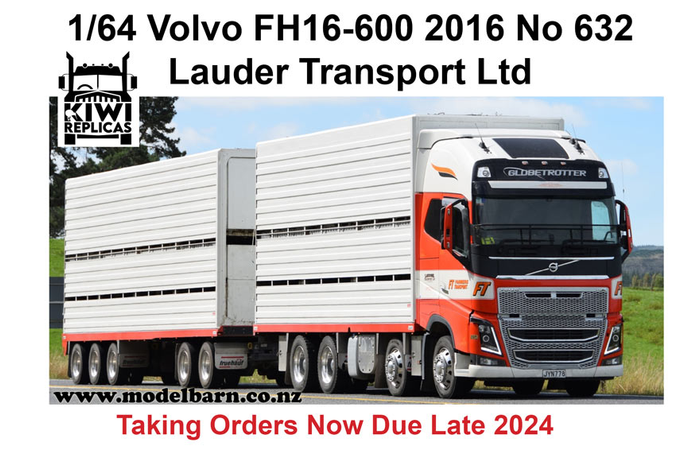 1/64 Volvo FH16-600 Stock Truck & 5-Axle Trailer "Lauder Transport/Farmers Transport"