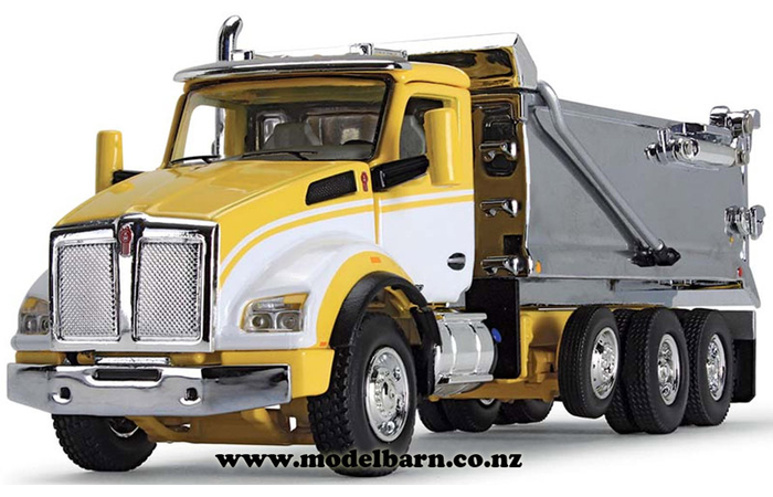 1/64 Kenworth T880 Tip Truck (yellow, white & chrome)